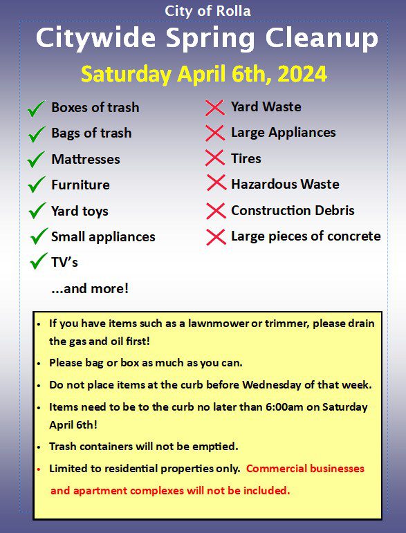 City Wide Clean Up Visit Rolla